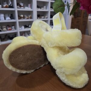 UGG OH YEAH slingback slipper sheep skin yellow Size 8